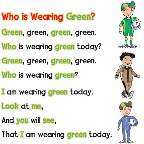 who is wearing green chant